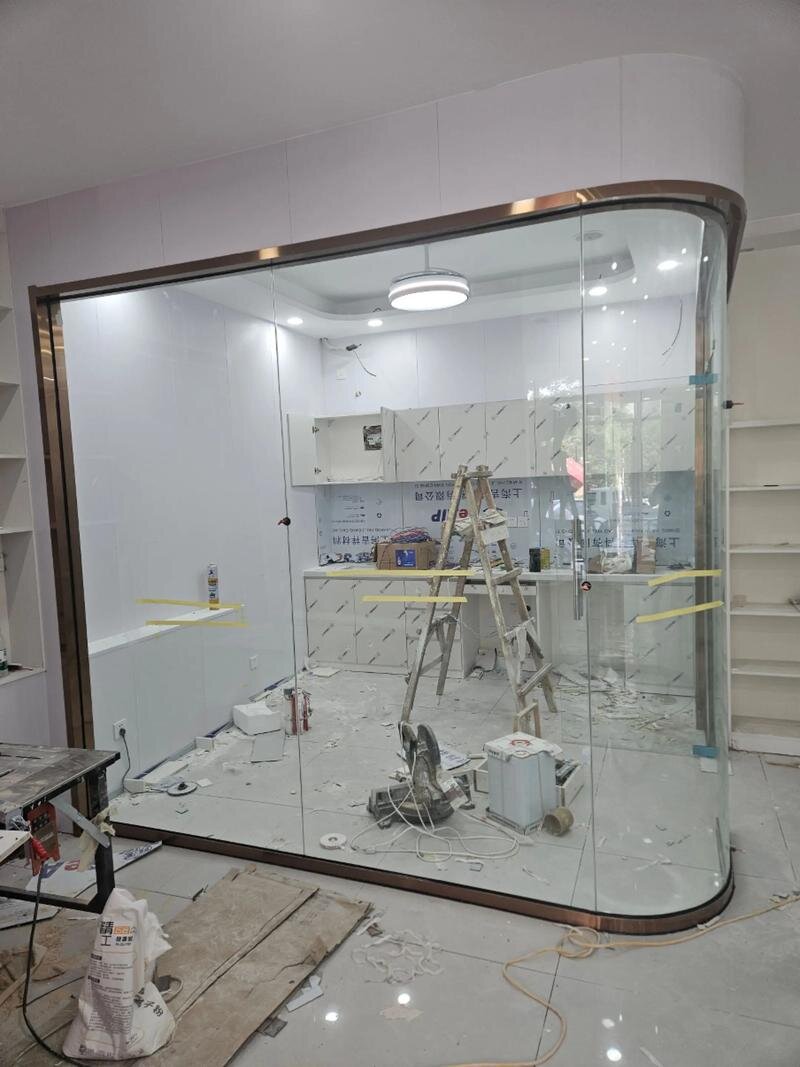 宜宾市异形玻璃异形展柜玻璃 - 厂家